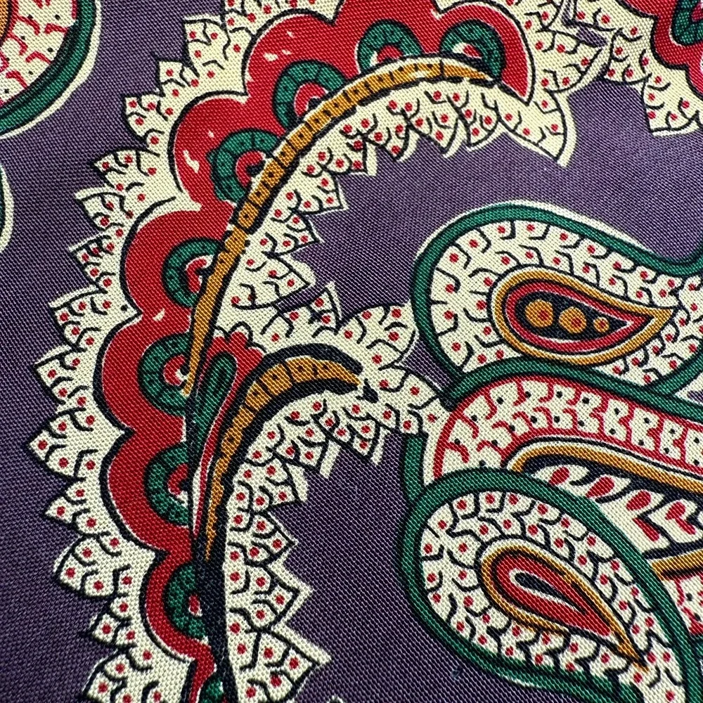 Vintage Polo by Ralph Lauren Tie Men's Purple Paisley Print 100% Silk‎ Classic
